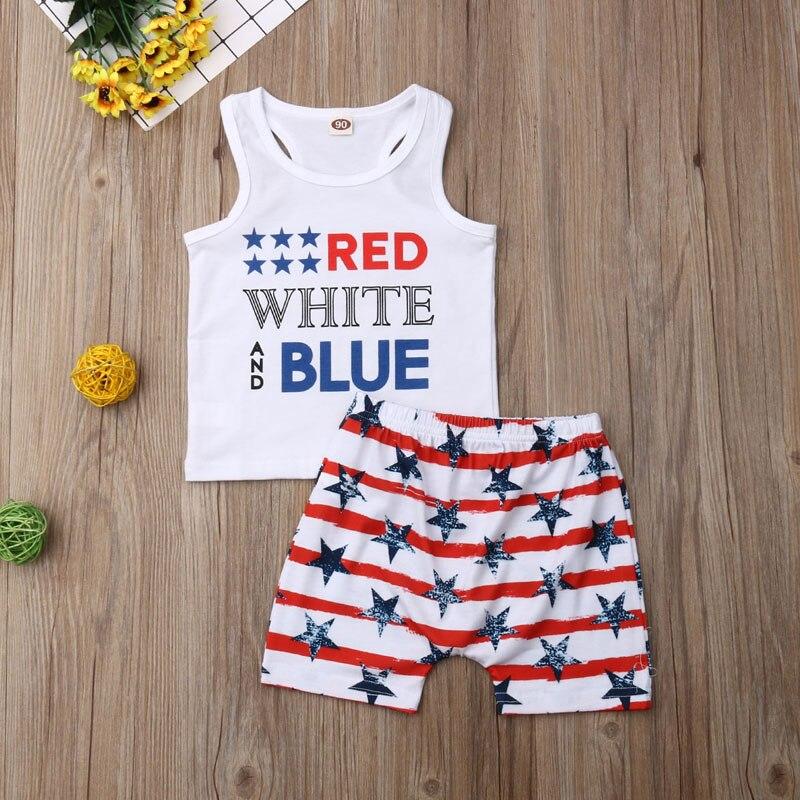 Red White & Blue Outfit - Wearebambino - White/Red/Blue - 6 - 12 M - Red White & Blue Outfit