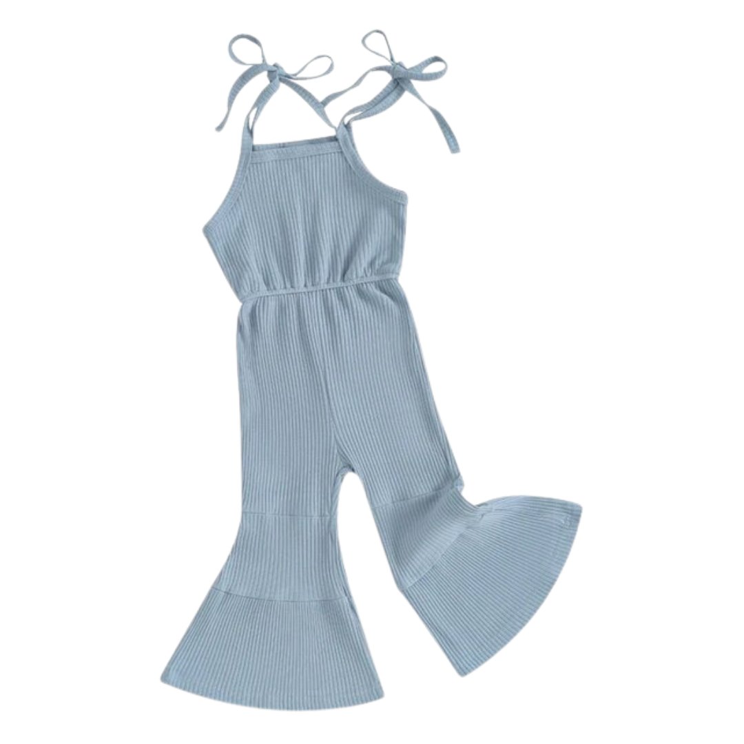 Ribbed Halter Jumpsuit - Summer Style - Wearebambino - Blue - 18 - 24 M - Ribbed Halter Jumpsuit - Summer Style