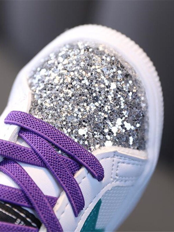 Rock Star Glam Glitter Sneakers by Bambino - Wearebambino - Purple - 6 - Rock Star Glam Glitter Sneakers by Bambino