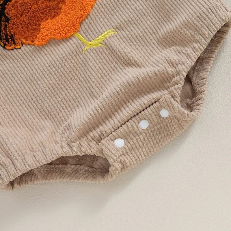 Rooster Corduroy Baby Romper - Wearebambino - 0 - 3 M - Rooster Corduroy Baby Romper