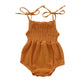 Ruffle Straps Baby Romper - Wearebambino - Orange - 0 - 3 M - Ruffle Straps Baby Romper