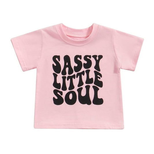 Sassy Little Soul Toddler Tee - Wearebambino - Pink - 9 - 12 M - Sassy Little Soul Toddler Tee