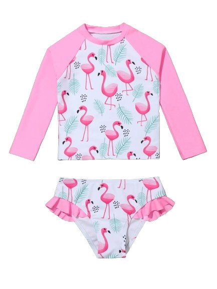 Seaside Fun Printed Swimsuits - Wearebambino - Pink - 4T - Seaside Fun Printed Swimsuits