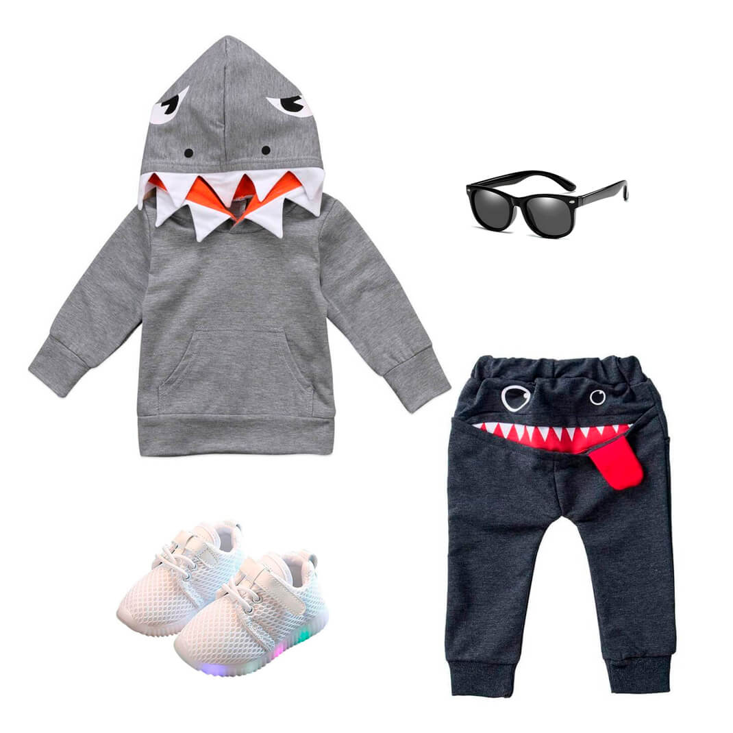 Shark Toddler Hoodie - Wearebambino - 2T - Shark Toddler Hoodie