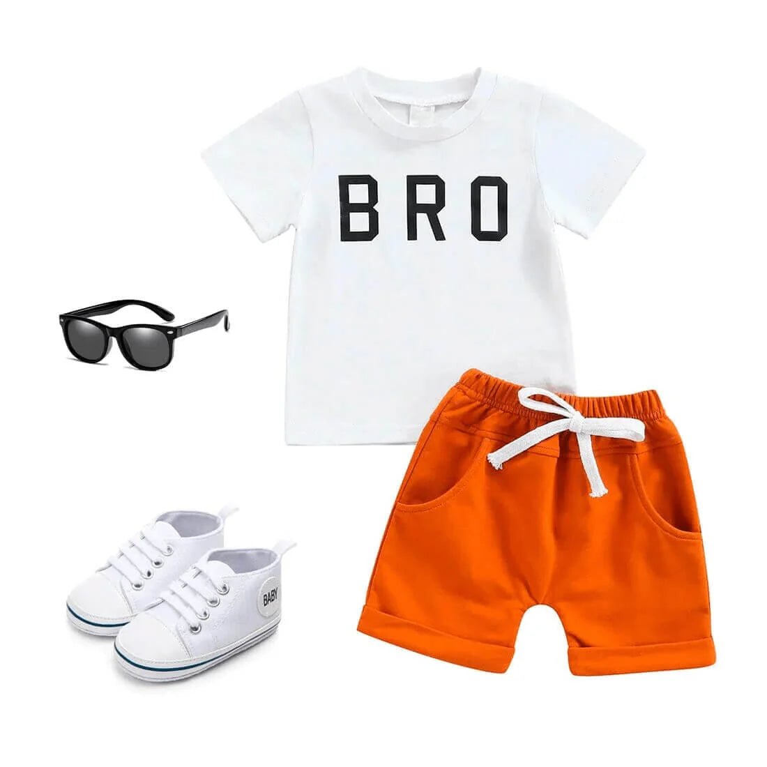 Short Sleeve Bro Baby Set - Wearebambino - 0 - 3 M - Short Sleeve Bro Baby Set