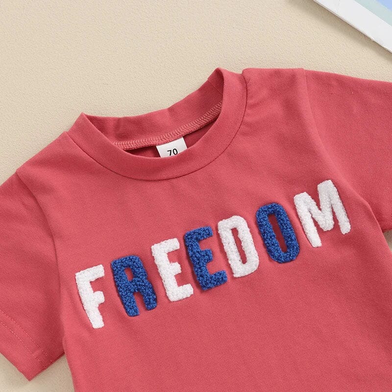 Short Sleeve Freedom Baby Set - Wearebambino - 3 - 6 M - Short Sleeve Freedom Baby Set