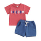 Short Sleeve Freedom Baby Set - Wearebambino - 3 - 6 M - Short Sleeve Freedom Baby Set