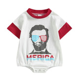 Short Sleeve Merica Baby Bodysuit - Wearebambino - 3 - 6 M - Short Sleeve Merica Baby Bodysuit