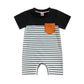 Short Sleeve Striped Baby Romper - Wearebambino - 0 - 3 M - Short Sleeve Striped Baby Romper