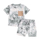 Short Sleeve Tie Dye Baby Set - Wearebambino - Green - 3 - 6 M - Short Sleeve Tie Dye Baby Set