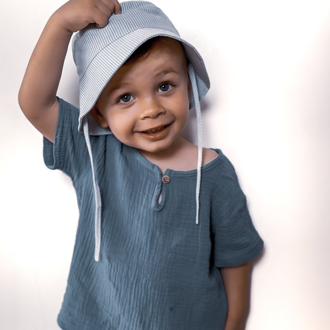 Simple Pleasures Tee & Shorts Set - Wearebambino - Blue - 12 - 24 M - Simple Pleasures Tee & Shorts Set