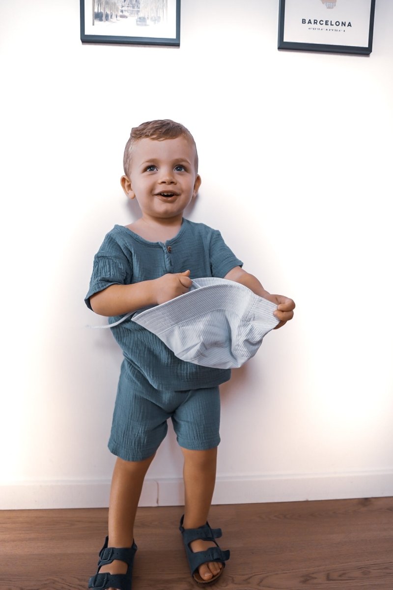 Simple Pleasures Tee & Shorts Set - Wearebambino - Creamy - 12 - 24 M - Simple Pleasures Tee & Shorts Set