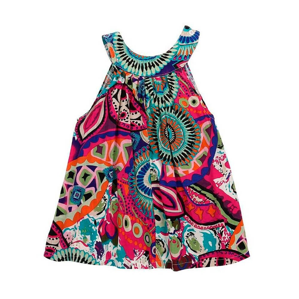 Sleeveless Boho Toddler Dress - Wearebambino - 3T - Sleeveless Boho Toddler Dress