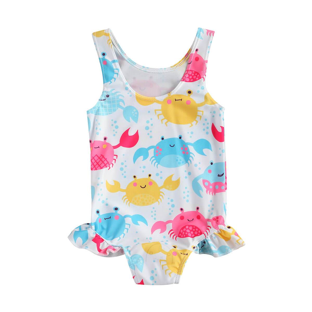 Sleeveless Crab Baby Swimsuit - Wearebambino - 3 - 6 M - Sleeveless Crab Baby Swimsuit