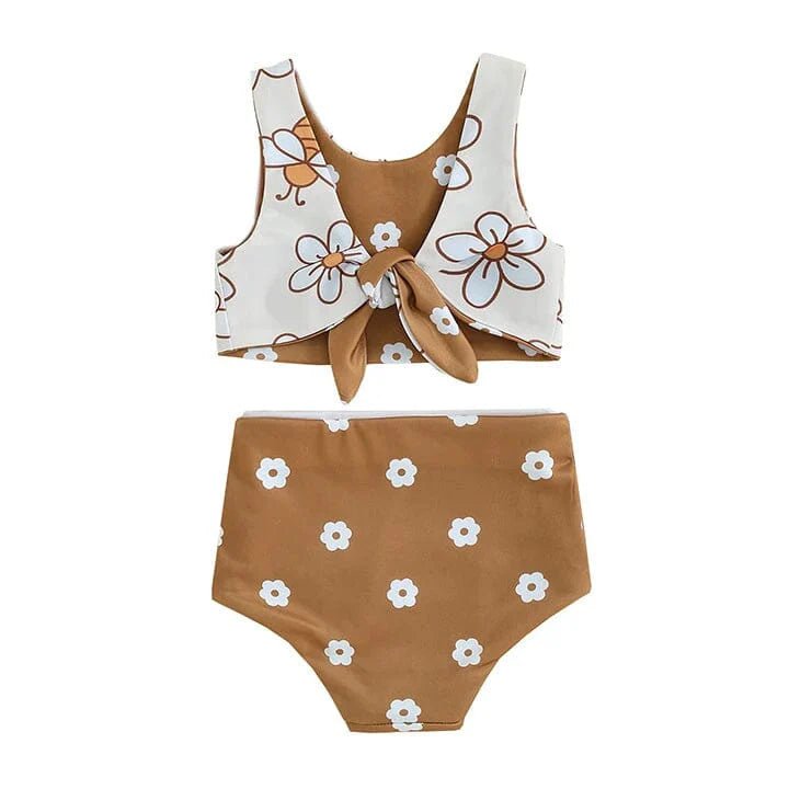 Sleeveless Daisy Toddler Swimsuit - Wearebambino - 9 - 12 M - Sleeveless Daisy Toddler Swimsuit