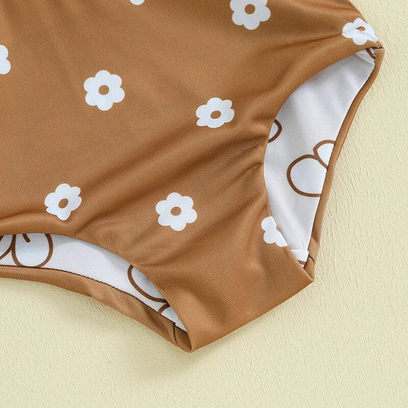 Sleeveless Daisy Toddler Swimsuit - Wearebambino - 9 - 12 M - Sleeveless Daisy Toddler Swimsuit