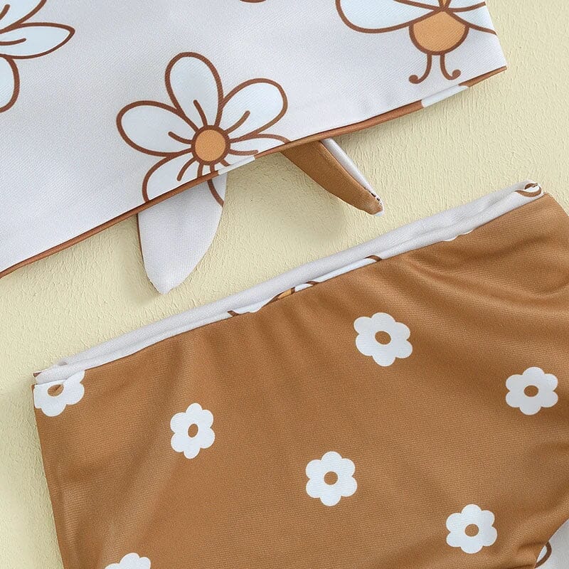 Sleeveless Daisy Toddler Swimsuit - Wearebambino - 9 - 12 M - Sleeveless Daisy Toddler Swimsuit