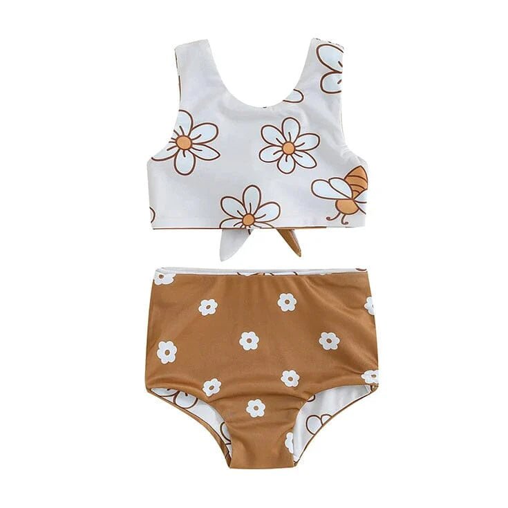 Sleeveless Daisy Toddler Swimsuit - Wearebambino - 9 - 12 M - Sleeveless Daisy Toddler Swimsuit