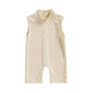 Sleeveless High Neck Toddler Jumpsuit - Wearebambino - Beige - 3 - 6 M - Sleeveless High Neck Toddler Jumpsuit