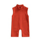 Sleeveless High Neck Toddler Jumpsuit - Wearebambino - Orange - 3 - 6 M - Sleeveless High Neck Toddler Jumpsuit