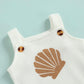 Sleeveless Seashell Waffle Baby Set - Wearebambino - 0 - 3 M - Sleeveless Seashell Waffle Baby Set