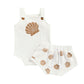 Sleeveless Seashell Waffle Baby Set - Wearebambino - 0 - 3 M - Sleeveless Seashell Waffle Baby Set