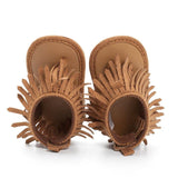 Soft Tassel Baby Sandals - Wearebambino - Brown - 1 - Soft Tassel Baby Sandals