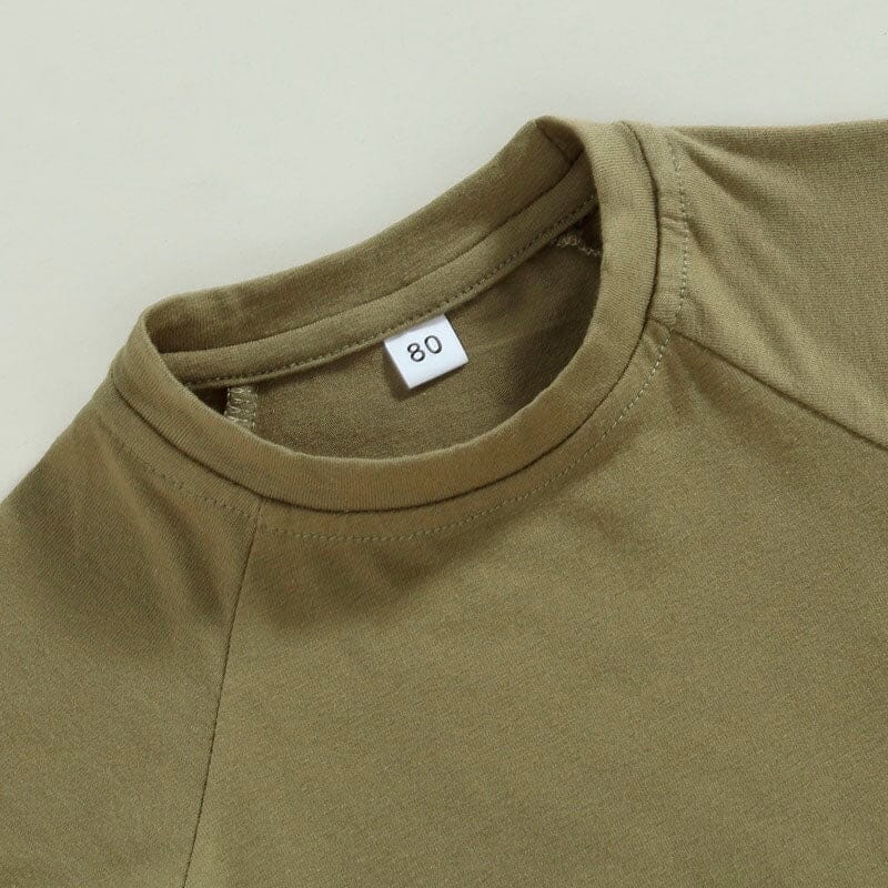 Solid Army Green Toddler Tee - Wearebambino - 9 - 12 M - Solid Army Green Toddler Tee