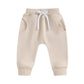 Solid Baby Pants - Wearebambino - Beige - 3 - 6 M - Solid Baby Pants