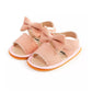 Solid Bow Baby Sandals - Wearebambino - Pink - 1 - Solid Bow Baby Sandals