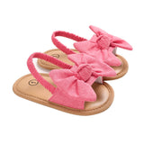 Solid Bowknot Baby Sandals - Wearebambino - Pink - 1 - Solid Bowknot Baby Sandals