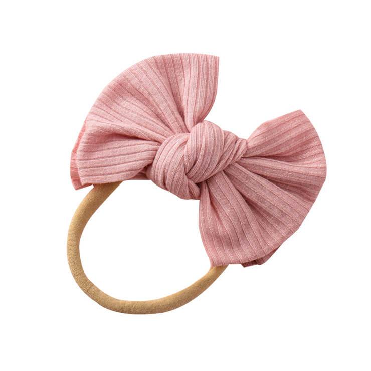 Solid Bowtie Headband - Wearebambino - Pink - Solid Bowtie Headband