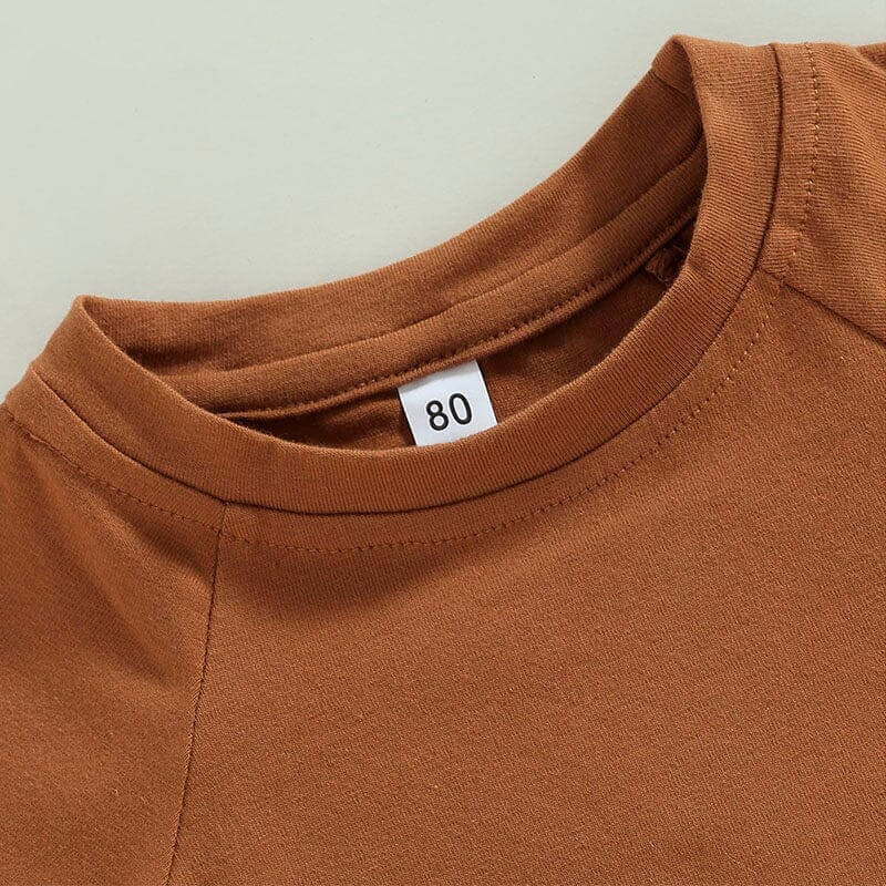 Solid Brown Toddler Tee - Wearebambino - 9 - 12 M - Solid Brown Toddler Tee