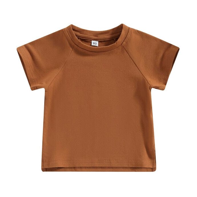 Solid Brown Toddler Tee - Wearebambino - 9 - 12 M - Solid Brown Toddler Tee