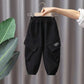 Solid Cargo Pants for Young Children - Wearebambino - Black Cargo Pants - 3T - Solid Cargo Pants for Young Children