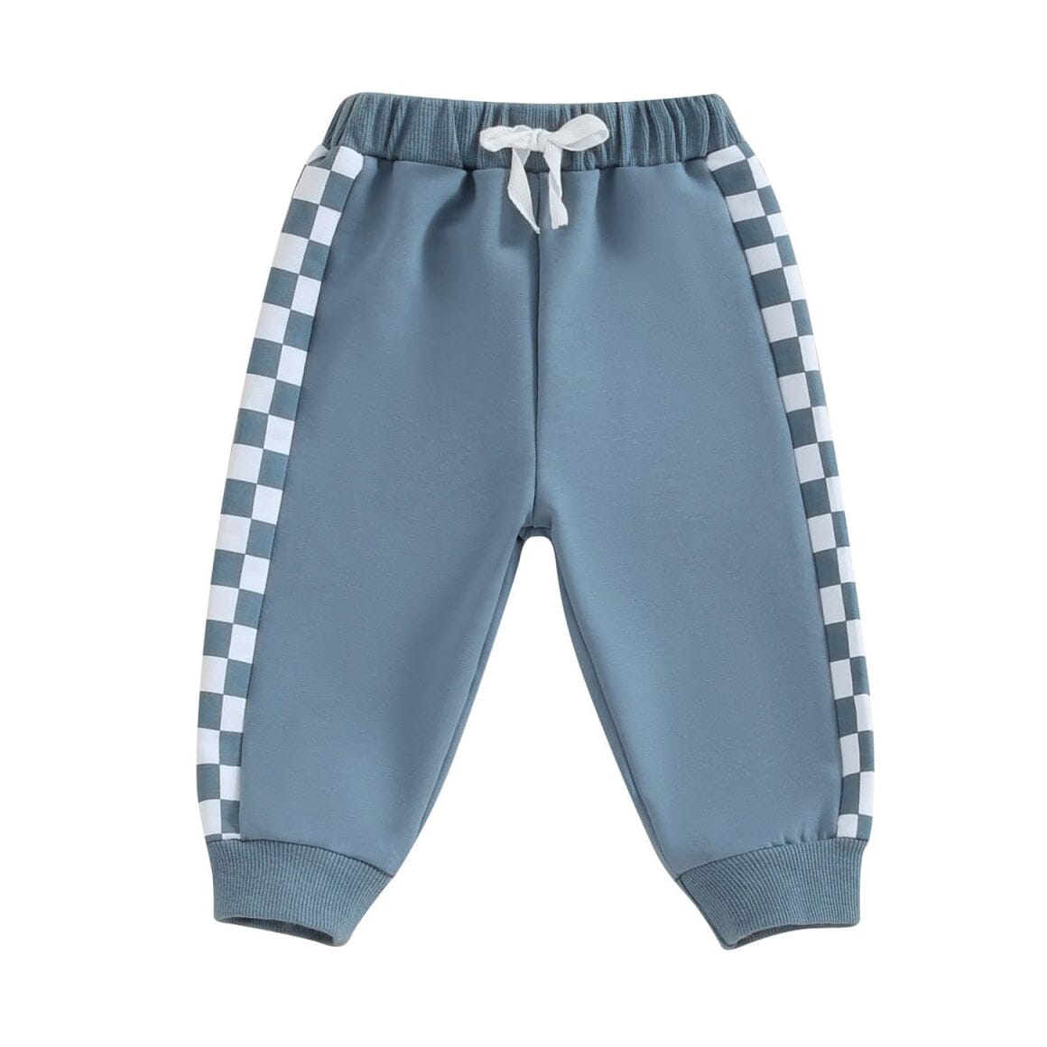 Solid Checkered Baby Pants - Wearebambino - Blue - 3 - 6 M - Solid Checkered Baby Pants