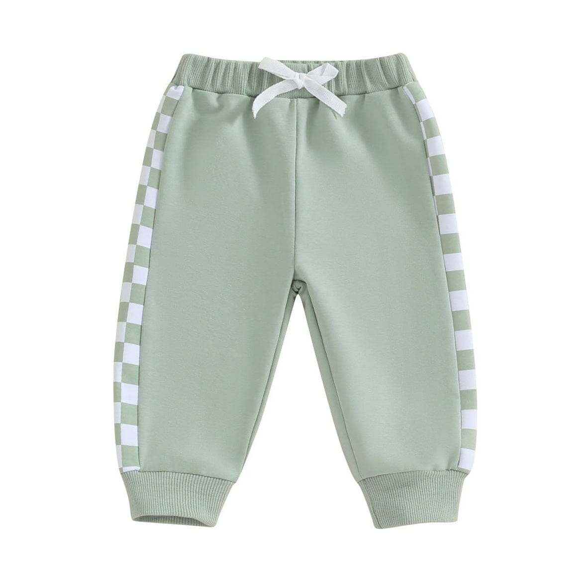 Solid Checkered Baby Pants - Wearebambino - Green - 3 - 6 M - Solid Checkered Baby Pants