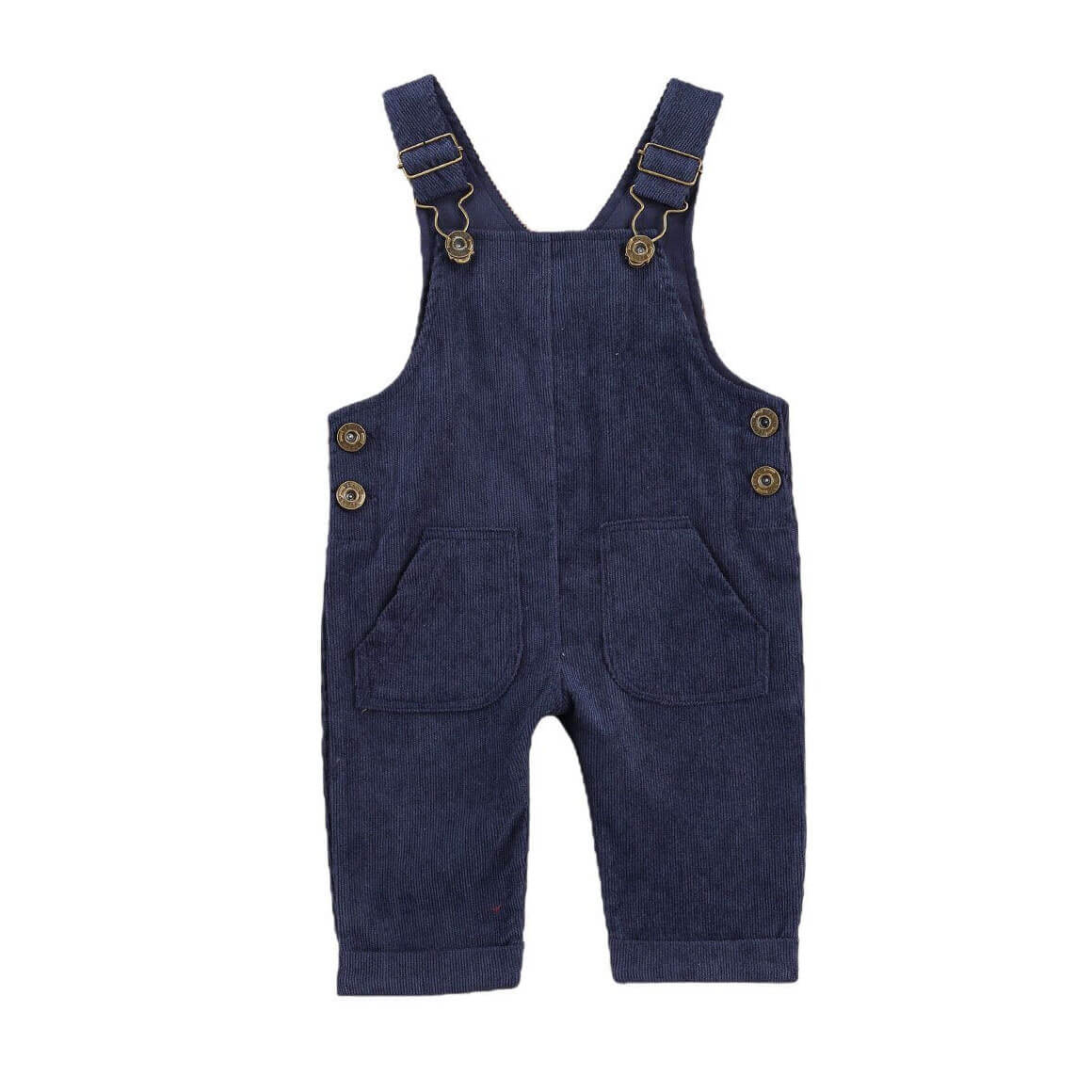 Solid Corduroy Baby Jumpsuit - Wearebambino - Blue - 3 - 6 M - Solid Corduroy Baby Jumpsuit