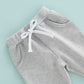 Solid Hooded Baby Set - Wearebambino - Gray - 3 - 6 M - Solid Hooded Baby Set