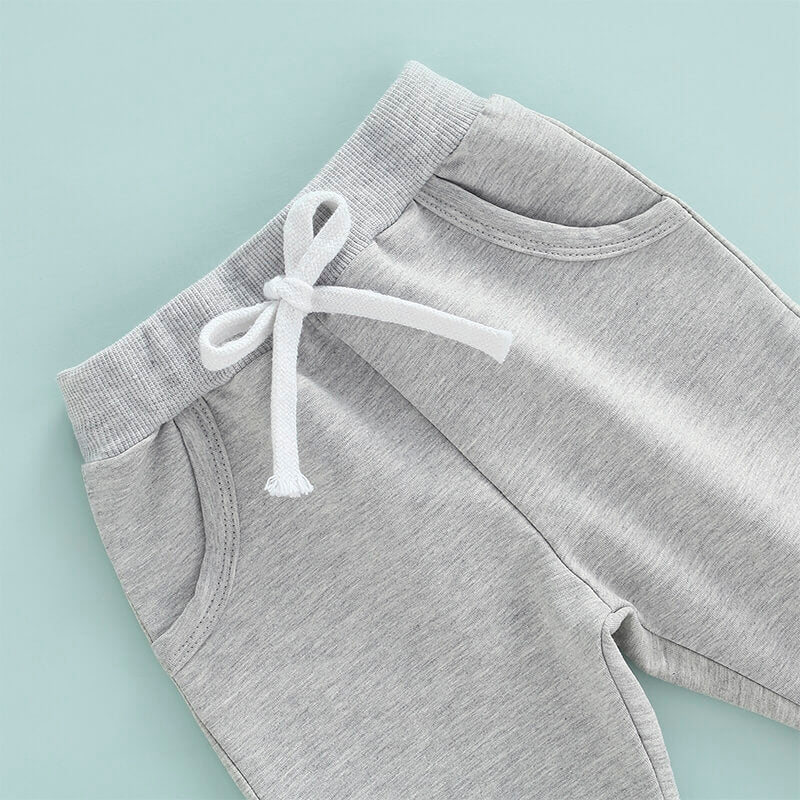 Solid Hooded Baby Set - Wearebambino - Gray - 3 - 6 M - Solid Hooded Baby Set