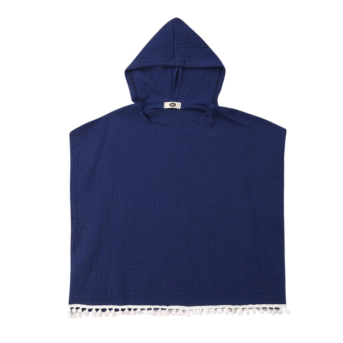 Solid Hooded Toddler Cover - Up - Wearebambino - Blue - 9 - 12 M - Solid Hooded Toddler Cover - Up