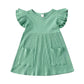 Solid Ribbed Toddler Dress - Wearebambino - Green - 12 - 18 M - Solid Ribbed Toddler Dress