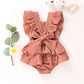 Solid Ruffled Baby Romper - Wearebambino - Pink - 0 - 3 M - Solid Ruffled Baby Romper