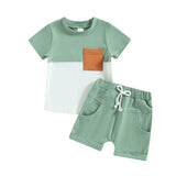 Solid Shorts Pocket Baby Set - Wearebambino - 3 - 6 M - Solid Shorts Pocket Baby Set