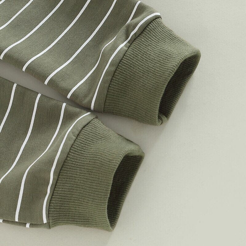 Solid Striped Baby Pants - Wearebambino - Gray - 3 - 6 M - Solid Striped Baby Pants