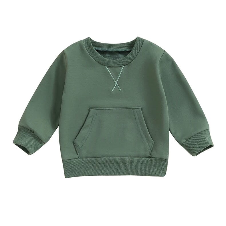 Solid Toddler Sweatshirt - Wearebambino - Green - 9 - 12 M - Solid Toddler Sweatshirt