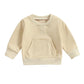 Solid Toddler Sweatshirt - Wearebambino - Beige - 9 - 12 M - Solid Toddler Sweatshirt