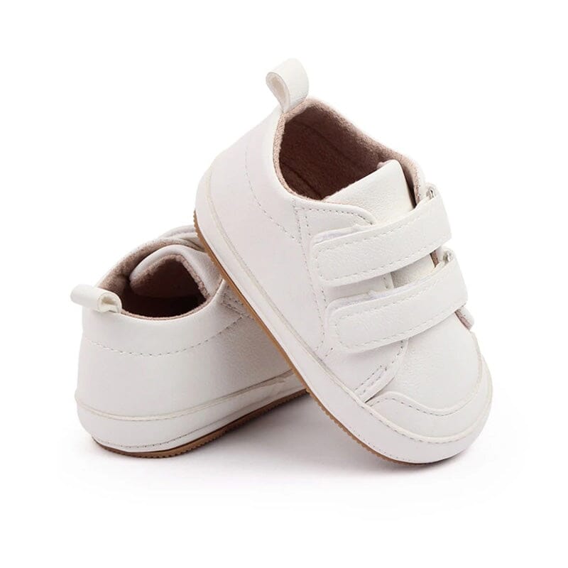 Solid Velcro Baby Sneakers - Wearebambino - Black - 1 - Solid Velcro Baby Sneakers