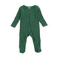 Solid Zipper Footed Baby Jumpsuit - Wearebambino - Green - 0 - 3 M - Solid Zipper Footed Baby Jumpsuit