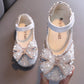 Sparkly Bow Mary Jane Shoes By Bambino - Wearebambino - Silver - 1 - Sparkly Bow Mary Jane Shoes By Bambino